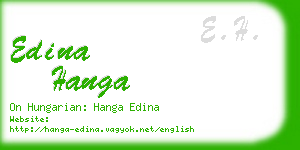 edina hanga business card